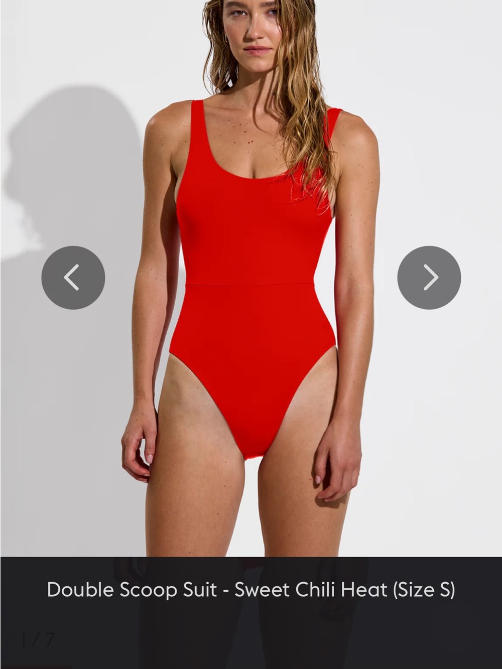 Left on Friday Double Scoop One-Piece Swimsuit — Sweet Chili Red xl tall